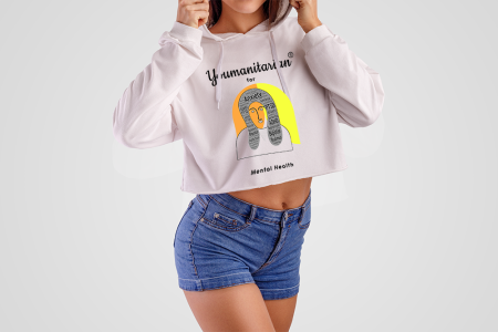 Mental Health  - Lehikani Cropped Top Hoodie