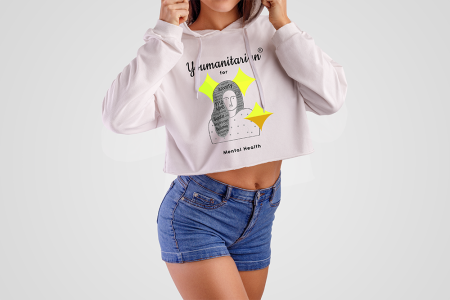 Mental Health  - Luhinis Cropped Top Hoodie