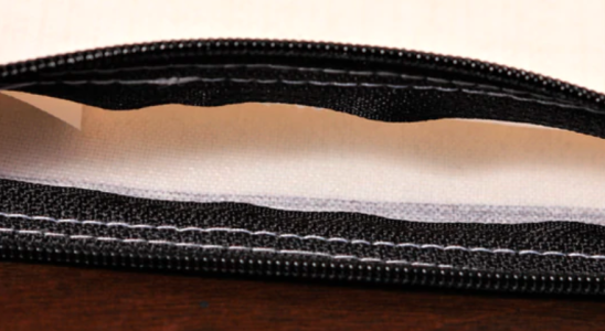 Linen Zippered Bag with Strap