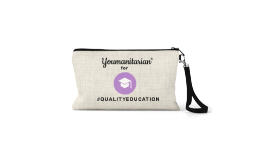 Linen Zippered Bag with Strap