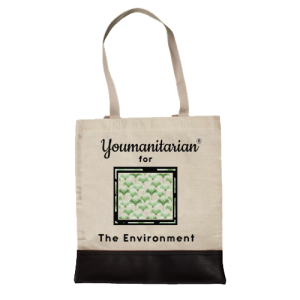 Small PU Leather Linen Tote Bag