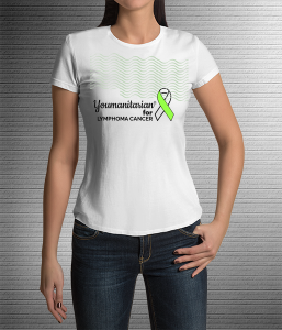Lymphomia Cancer Flag-T-Shirt