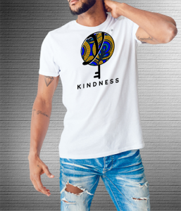 Kindness Yellow Royal Blue - Values Ankara Tee
