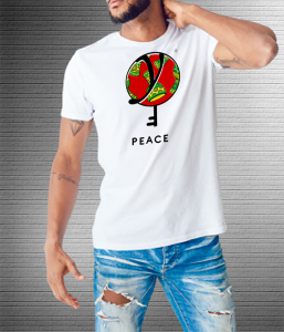 Peace Orange Drums - Values Ankara Tee