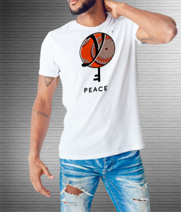 Peace Orange Maroon - Values Ankara Tee