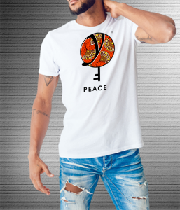 Peace Orange Yellow - Values Ankara Tee