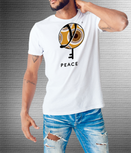 Peace Yellow Brown Plate - Values Ankara Tee