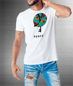 Peace Yellow Red Floral- Values Ankara Tee