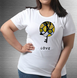 Love Blue Yellow - Values Ankara Tee