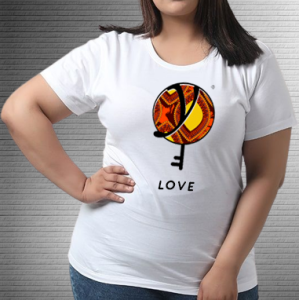 Love Brown Yellow - Values Ankara Tee