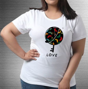 Love Black Floral - Values Ankara Tee
