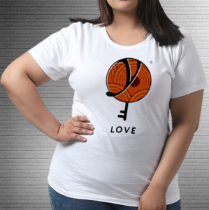 Love Brown Plate - Values Ankara Tee