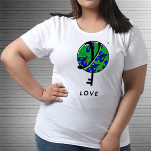 Love Green Blue - Values Ankara Tee