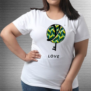 Love Green Yellow Ribbons - Values Ankara Tee