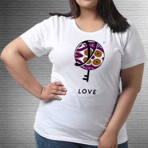 Love Purple Yellow - Values Ankara Tee
