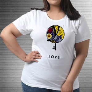 Love Red and Yellow Circles - Values Ankara Tee