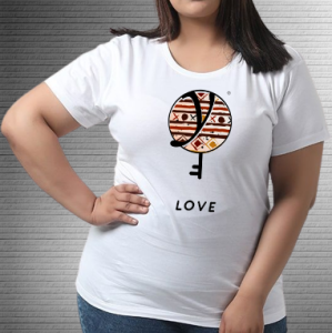 Love Red Lines - Values Ankara Tee