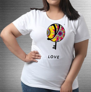 Love Yellow Pink - Values Ankara Tee