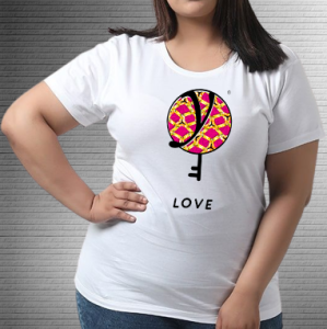 Love Pink Yellow - Values Ankara Tee