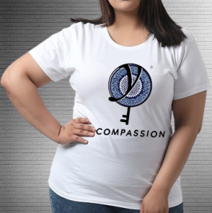 Compassion Blue Plate - Values Ankara Tee