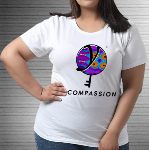 Compassion Blue Purple - Values Ankara Tee