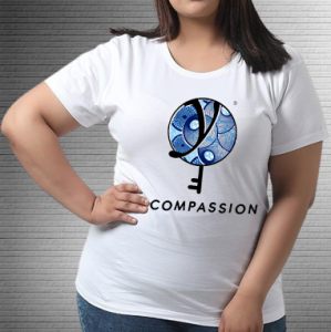 Compassion Blue Spiral - Values Ankara Tee