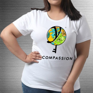 Compassion Blue Yellow Floral - Values Ankara Tee