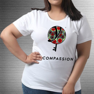 Compassion Red Black - Values Ankara Tee