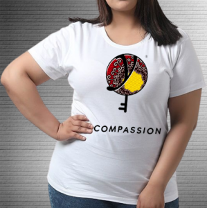 Compassion Yellow Brown - Values Ankara Tee