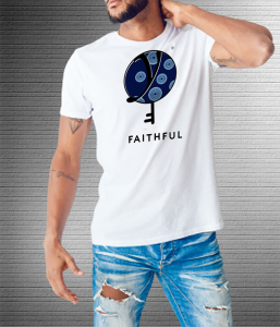 Faithful Dark Blue Light Blue - Values Ankara Tee