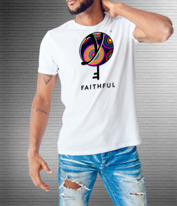 Faithful Pink Circle - Values Ankara Tee