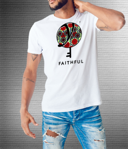 Faithful Red Black - Values Ankara Tee