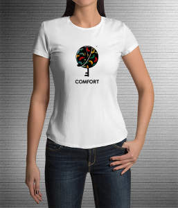 Comfort Black Floral - Values Ankara Tee
