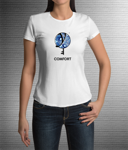 Comfort Blue Spiral - Values Ankara Tee